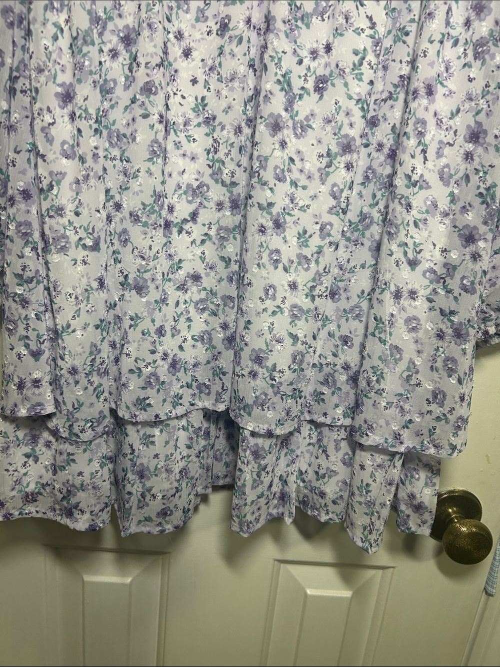 Altar’d State, Lavender Floral Smocked Dress, Size L - Picture 5 of 13